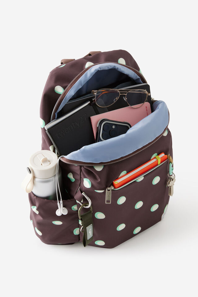Mode Backpack, ESPRESSO POLKA SPACED