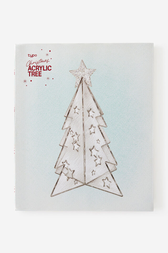 Acrylic Christmas Tree, METALLIC SILVER