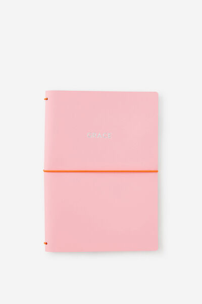 Personalised A5 Notebook Cover, STRAWBERRY MILK