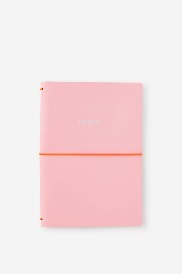 Personalised A5 Notebook Cover, STRAWBERRY MILK