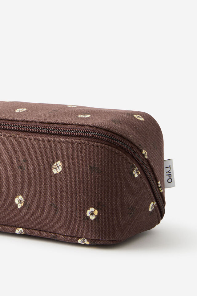 Felix Fold Out Pencil Case, DITSY PANSY ESPRESSO