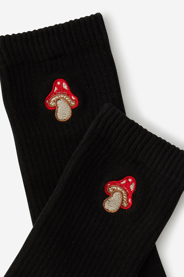 Socks, MUSHROOM EMB