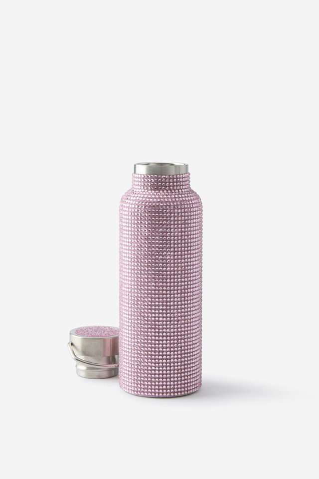 Bling It On Metal Drink Bottle, PINK