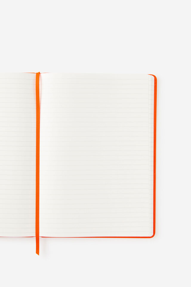 Personalised B5 Hard Cover Lined Notebook, LAVA RED