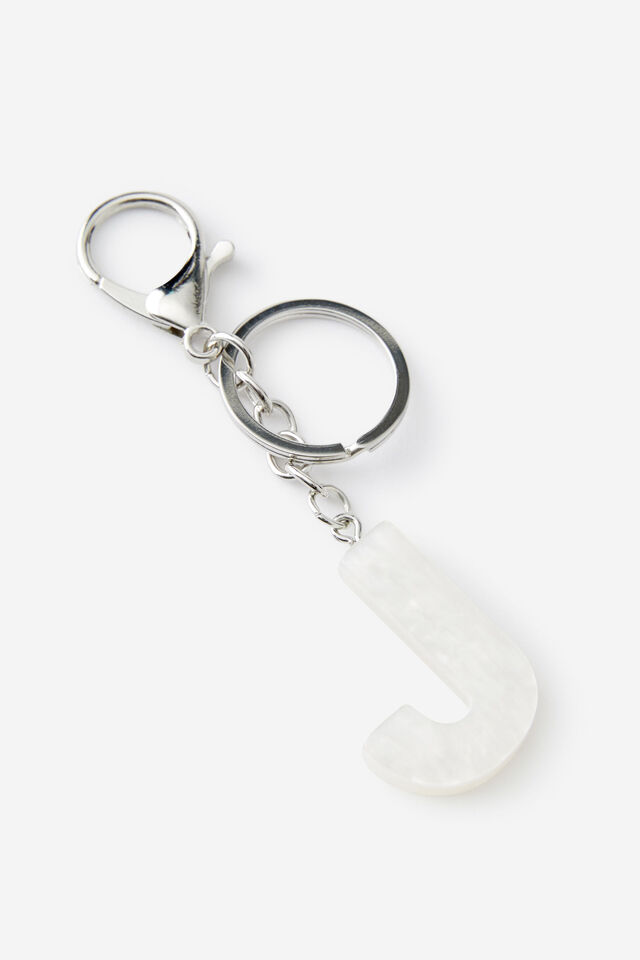 Alpha Keyrings, J / MOTHER OF PEARL