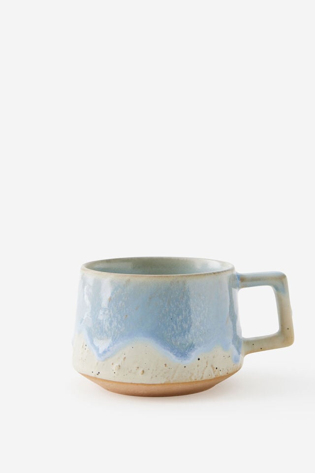 Glazed Ceramic Mug, BLUE SKIES