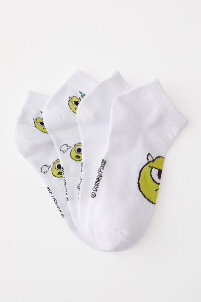 2 Pk Of Ankle Socks, LCN DIS MONSTERS INC (M/L)