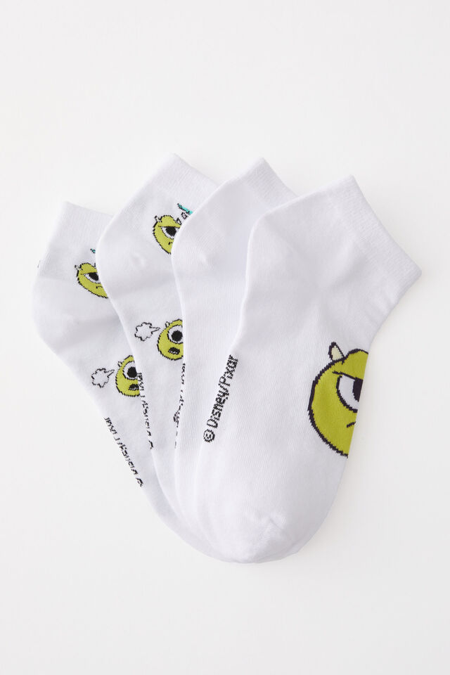 2 Pk Of Ankle Socks, LCN DIS MONSTERS INC (M/L)
