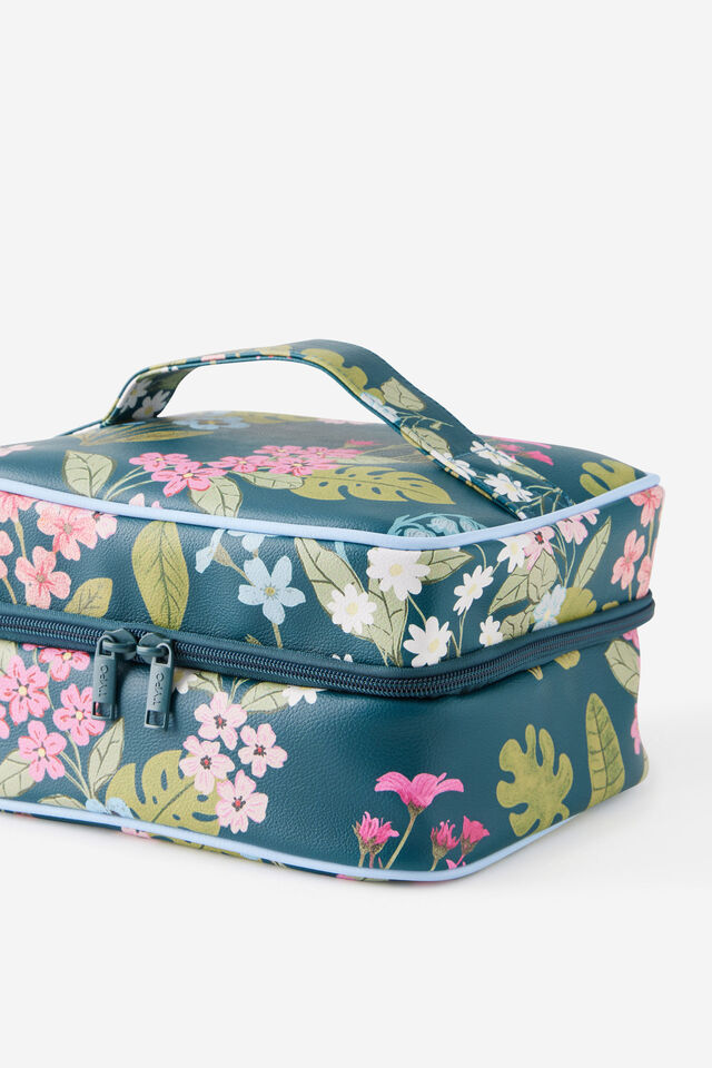 3 Fold Hanging Cos Case, WILDER FLORAL SPACED/NORTH SEA