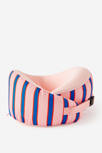 Wrap Around Travel Pillow, SUMMER STRIPE PINK