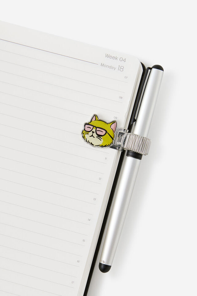 Metal Pen Loop, SILVER COOL CAT