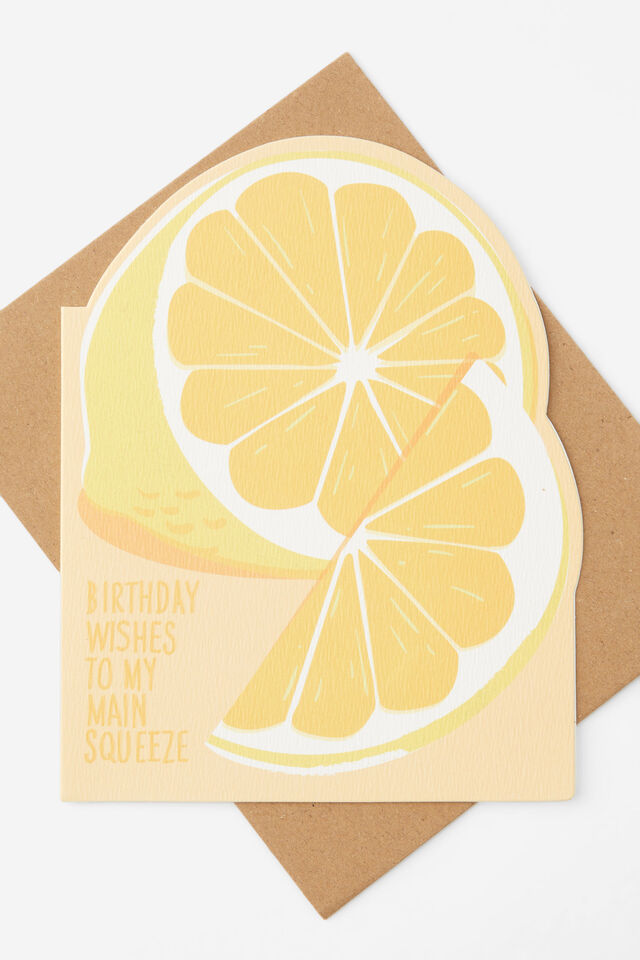 Premium Shaped Nice Card, MAIN SQUEEZE SHAPED
