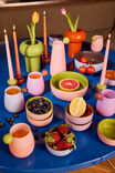 Bulbous Bowl, OLIVE MOSS / STRAWBERRY PINK - example image 2