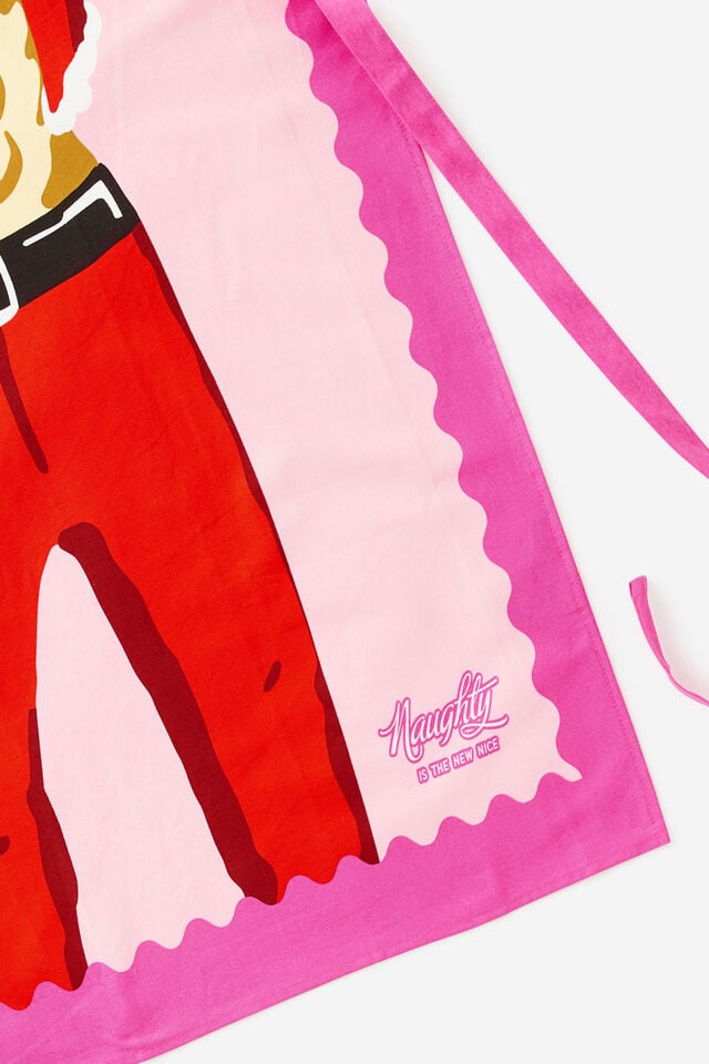 Christmas Printed Apron, NAUGHTY SANTA