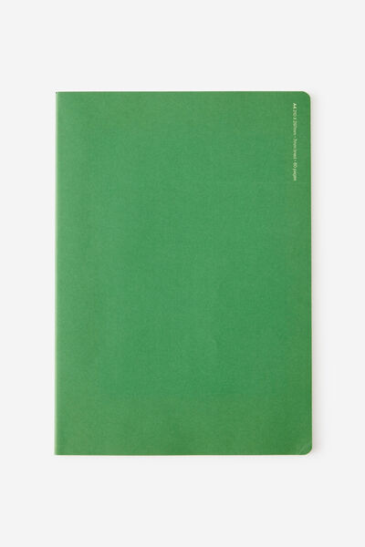 A4 Stitch Notebook, OLIVE