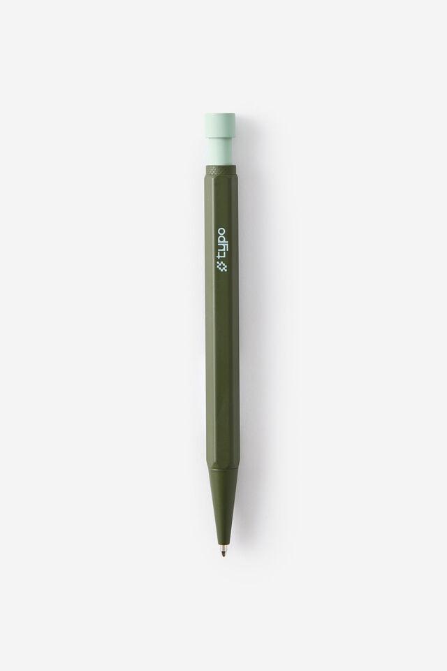 Facet-Nating Ballpoint Pen, OLIVE MINTY