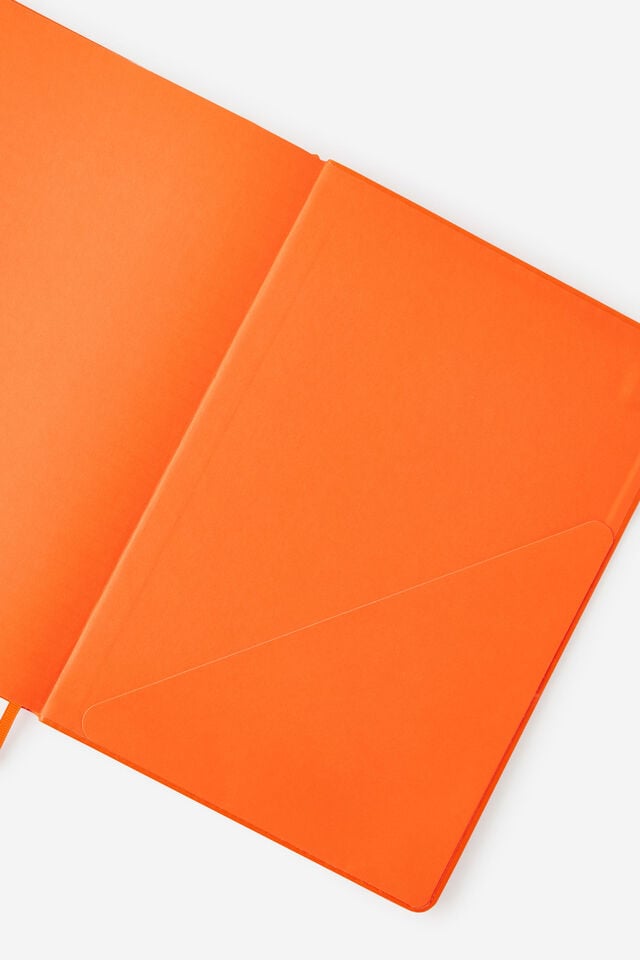 B5 Hard Lined Notetaker Notebook, LAVA RED