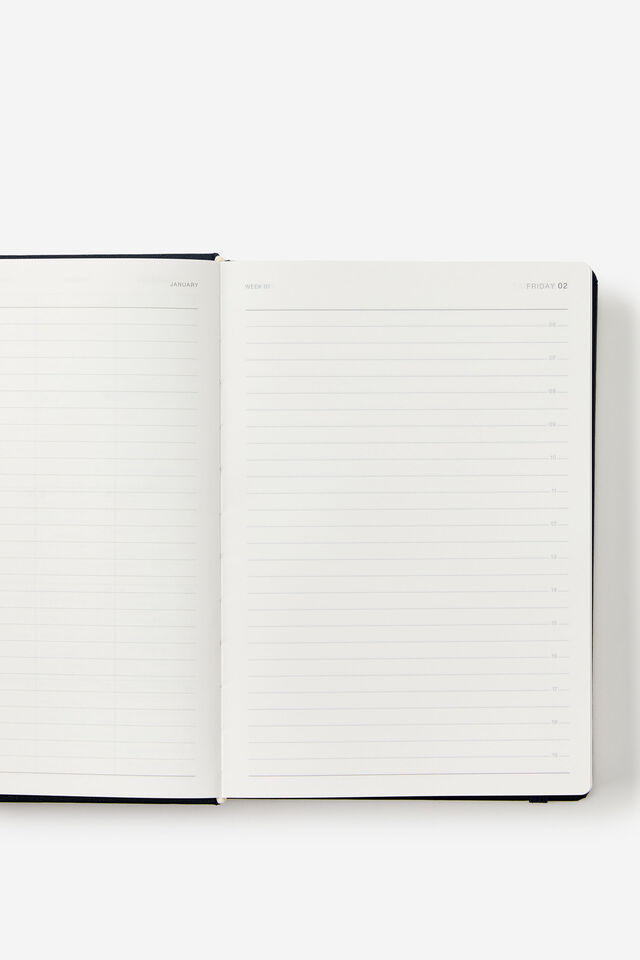 2026 A5 Daily Hard Metro Diary, Midnight Ink