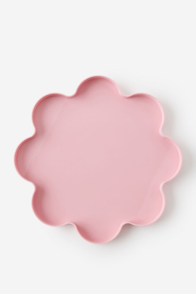 Scalloped Fashion Tray, STRAWBERRY MILK