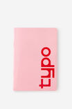 The A5 Typo Notebook, STRAWBERRY MILK - example image 1