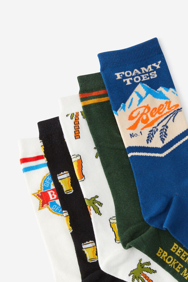 Box Of Socks, BEERS & PALM TREES (M/L)