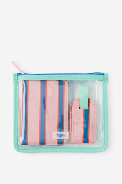 Travel Gift Set, SUMMER STRIPE PINK