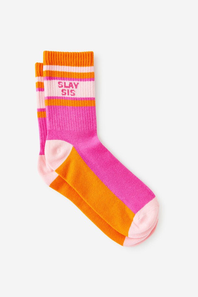 Mid Crew Relative Energy Socks, SLAY SIS