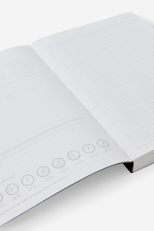 26/27 A5 Daily Soft Diary, BLACK