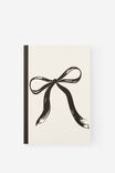A5 Riley Dot Notebook, ECRU BLACK BOW - alternate image 1