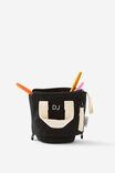Personalised Pop It Tote Pencil Case, SOLID BLACK - alternate image 2