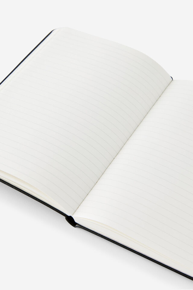 Personalised A5 Hard Cover Plain Notebook, BLACK