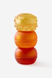 Mini Stackers Glass Tea Light Candle, JOY RISING ORANGE SMOOTH - alternate image 4