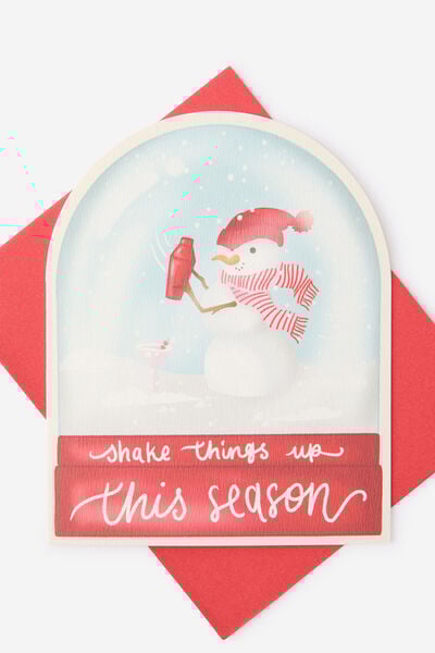 Premium Christmas Card 2025, SHAPED SHAKE IT UP THIS SEASON