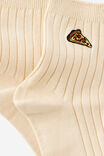 Mid Crew Socks, PIZZA EMB - alternate image 3