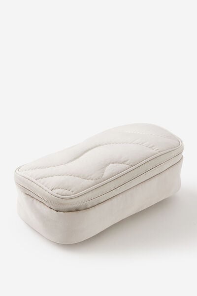 Arlow Quilted Pencil Case, RIVER GUM