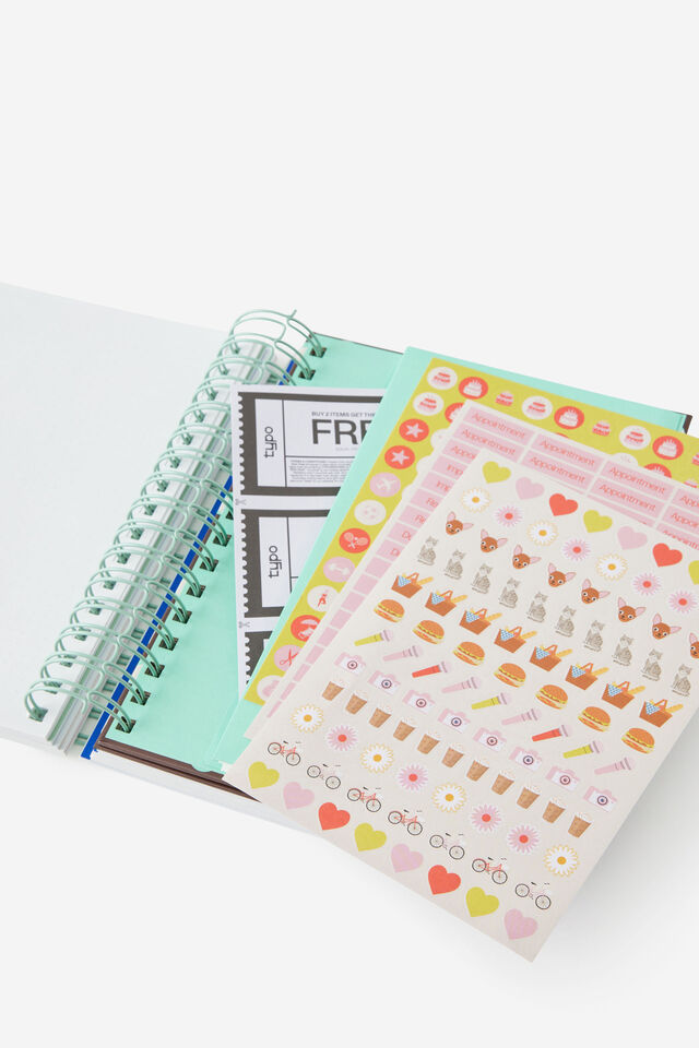 2027 A5 Weekly Bright Days Diary, ESPRESSO POLKA