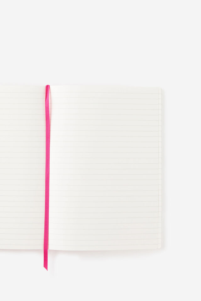 Personalised A5 Soft Cover Lined Notebook, STRAWBERRY MILK DITSY CHERRIES