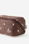 Personalised Felix Fold Out Pencil Case, DITSY PANSY ESPRESSO - alternate image 2