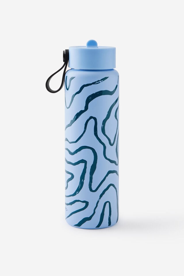 On The Move 500Ml Sipper Top, TYPOGRAPHIC/BLUE SKIES