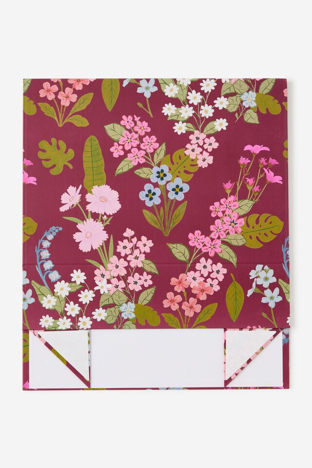 Large Magnetic Flat Pack Box, CABERNET WILDFLOWER