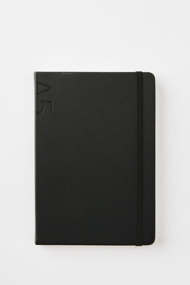 A5 Hard Cover Plain Notebook, BLACK