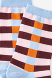 Mid Crew Socks, RETRO COLOUR BLOCK - example image 2