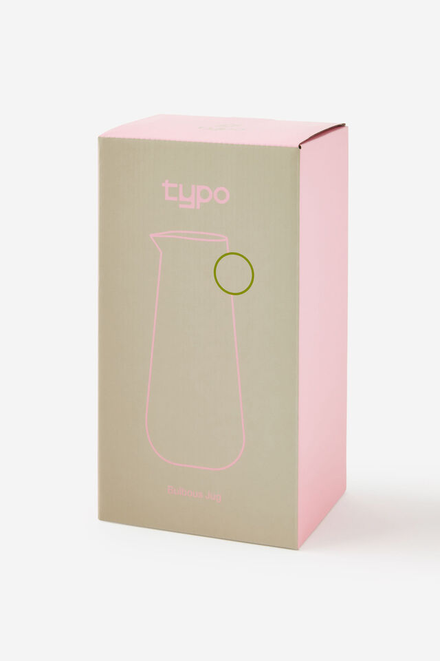 Bulbous Jug, OLIVE MOSS / STRAWBERRY MILK