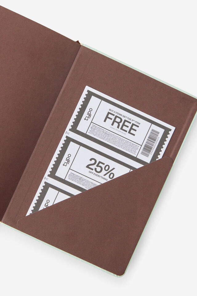 2027 A5 Weekly On Schedule Diary, MINTY/ESPRESSO