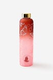 Collab Glass Drink Bottle 750Ml, LCN UNI WICKED GLINDA PINK - alternate image 1
