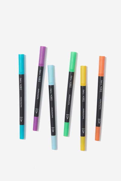 Dual Markers 6Pk, BRIGHTS