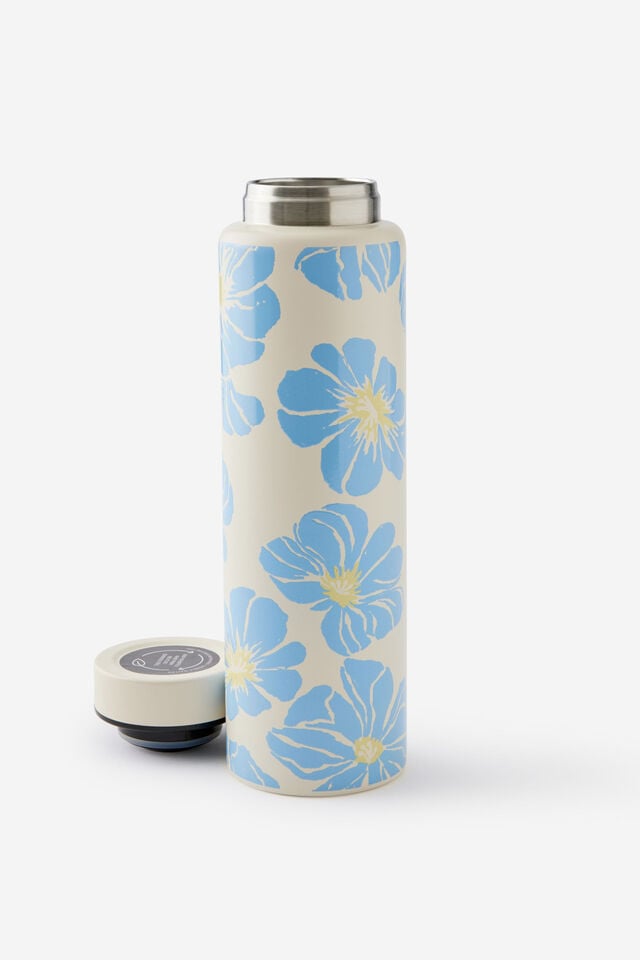 On The Move 1L Drink Bottle 2.0, BLUE SKIES FLORAL / ECRU