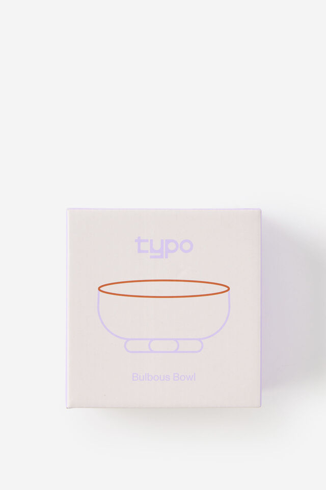 Sml Bulbous Bowl, GINGERBREAD / ORCHID