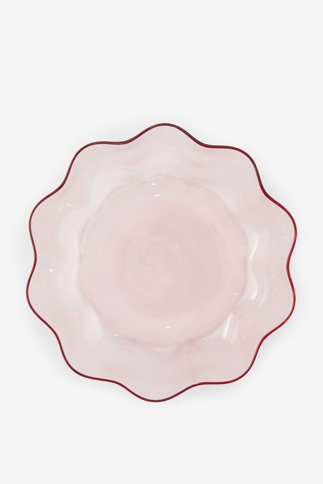 Glass Flower Bowl, PINK