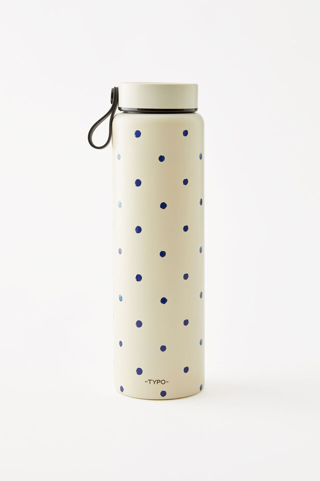 On The Move 1L Drink Bottle 2.0, BLUEBERRY POLKA